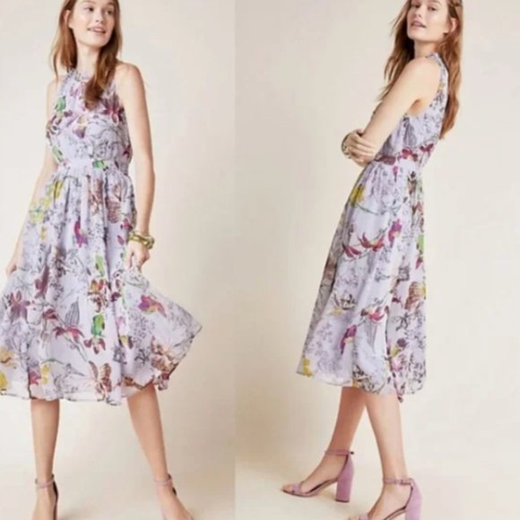 Anthropologie Dresses & Skirts - Anthropologie Hermia Garden Print Midi Dress, Size 4